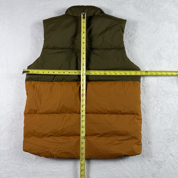 prAna Duck Down Timber Trail Vest Mens Medium Peat Colorblock Full Zip Puffer - Picture 7 of 9